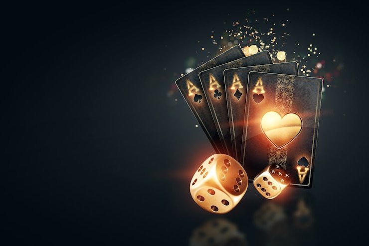 Meja Poker di 77win dengan tampilan kartu dan chip pemain
